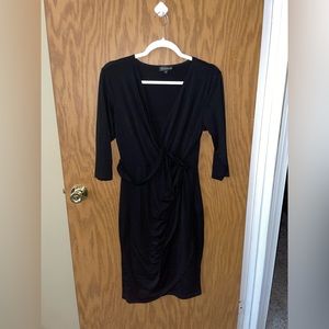 Black Faux Wrap Dress, size Medium worn once